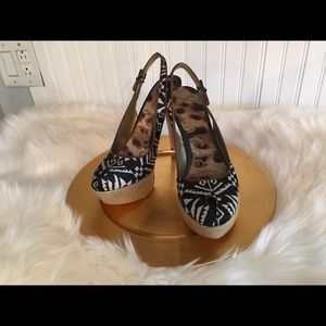 Sam Edelman Novato Aztec High Heels, w/ peep toe.